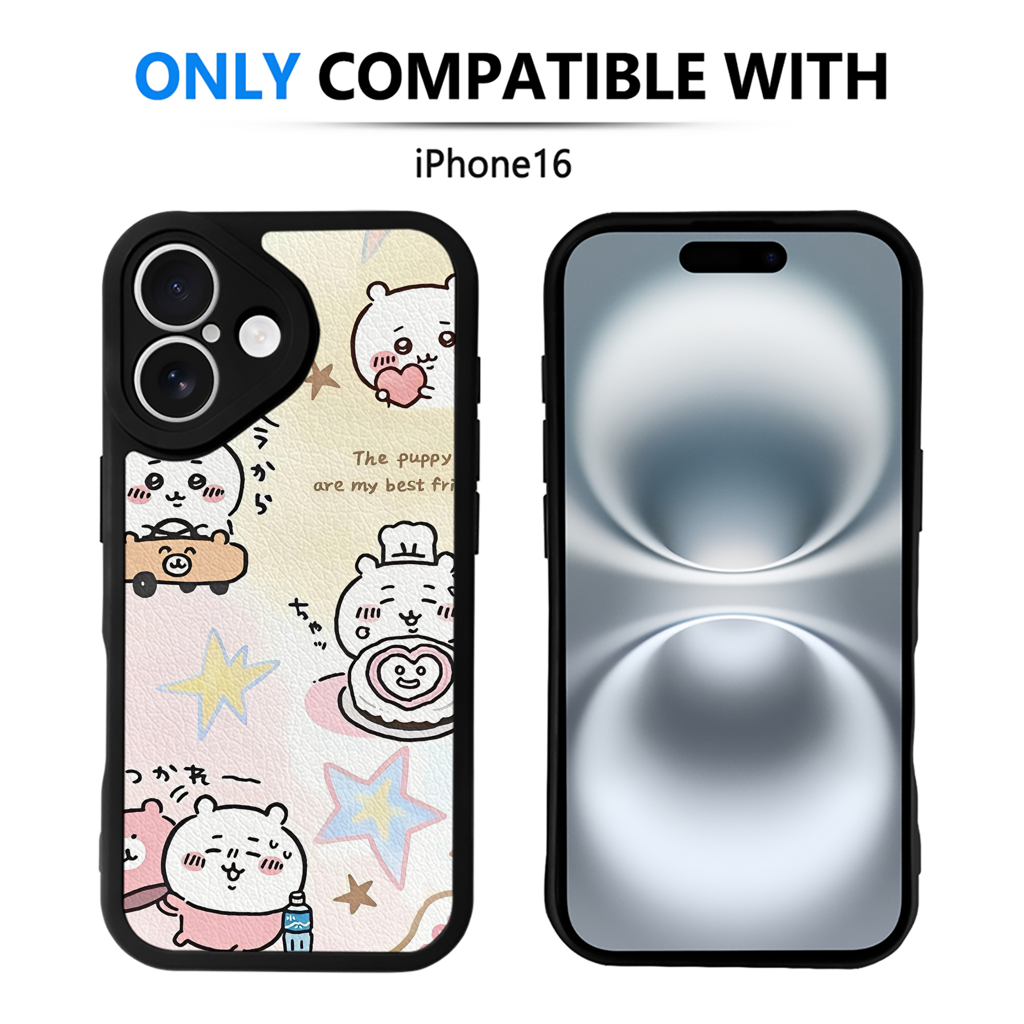 （画像用） ちいかわ Chii-kawa 【iPhone 16シリーズ対応】シリコンスマホケース（レザー調） 材質：シリコン
